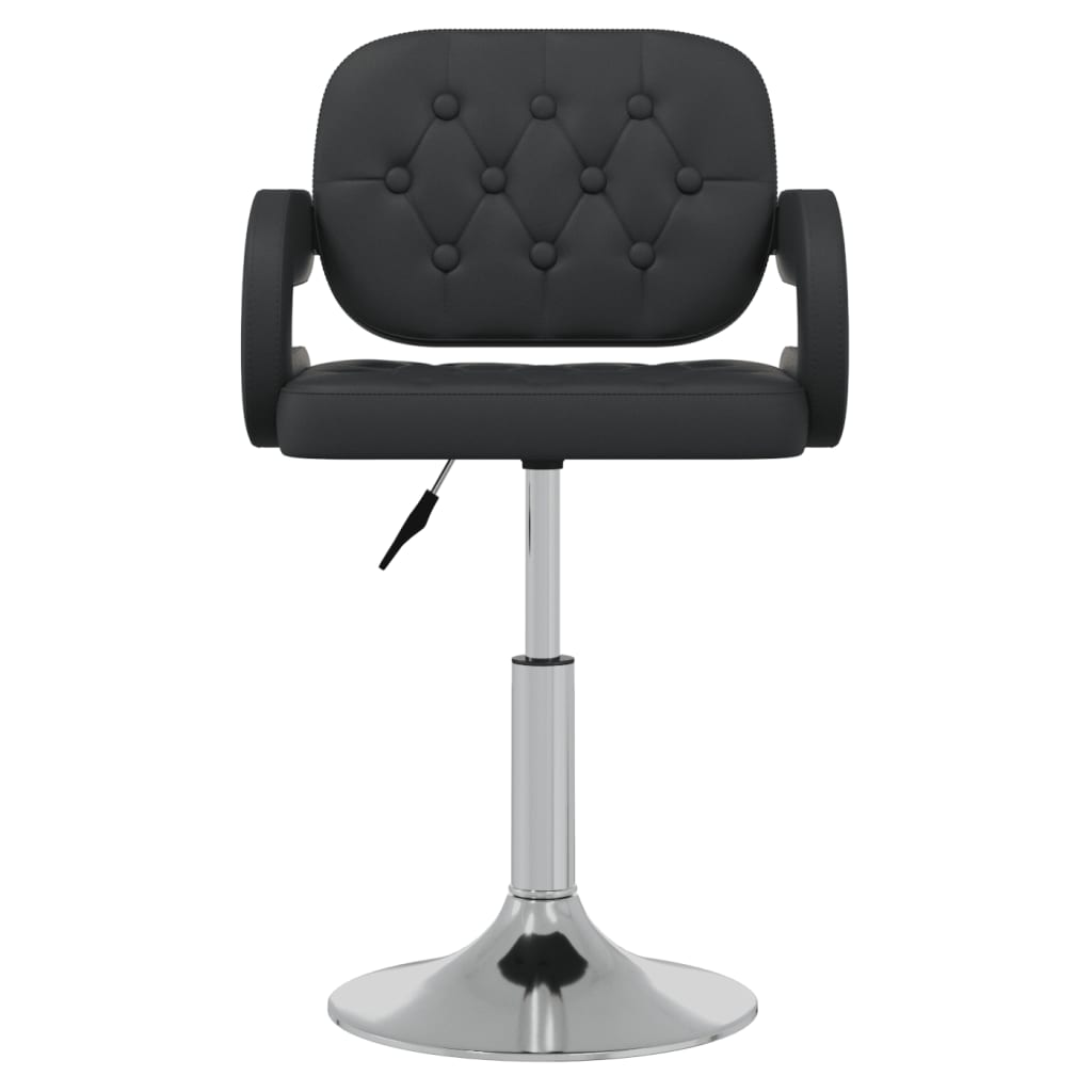 Vidaxl Swivel Dining Chairs, 4 Pcs, Black, Faux Leather
