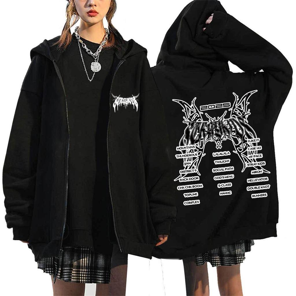 Women's Fashionable Comfortable Casual Long-Sleeved Printed Zip-Up Sweatshirt