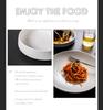 White Western-Style Deep Plate for Salad, Fish, and Steak