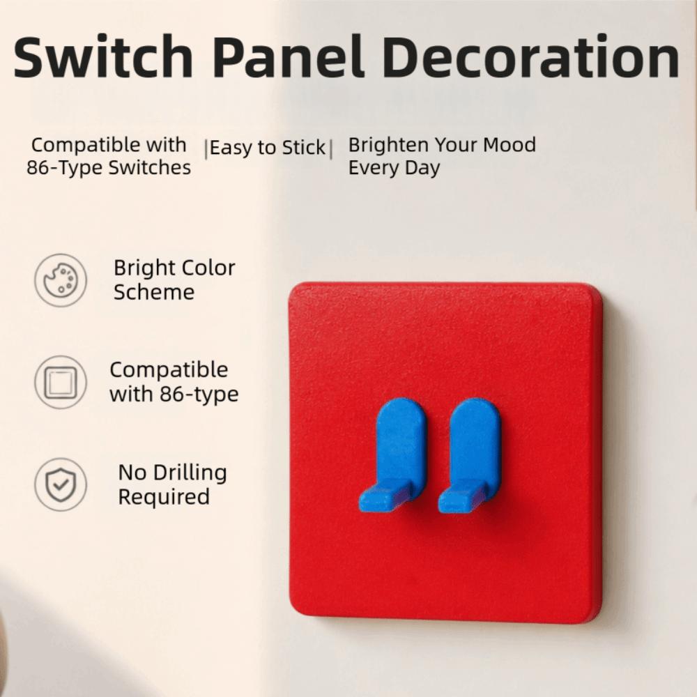 1/2/3 Gang Joystick Switch Stickers 86 Type Switch Frame Cover Light Switch Cover Home Accessory
