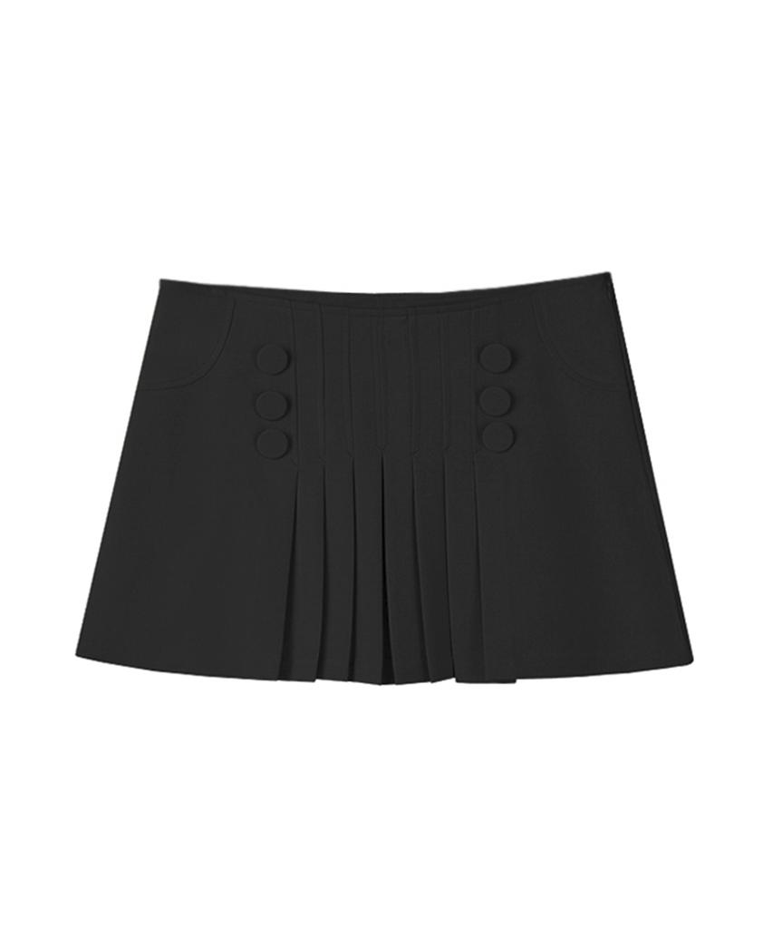 AVANDRESS Button Mini Skirt Beige
