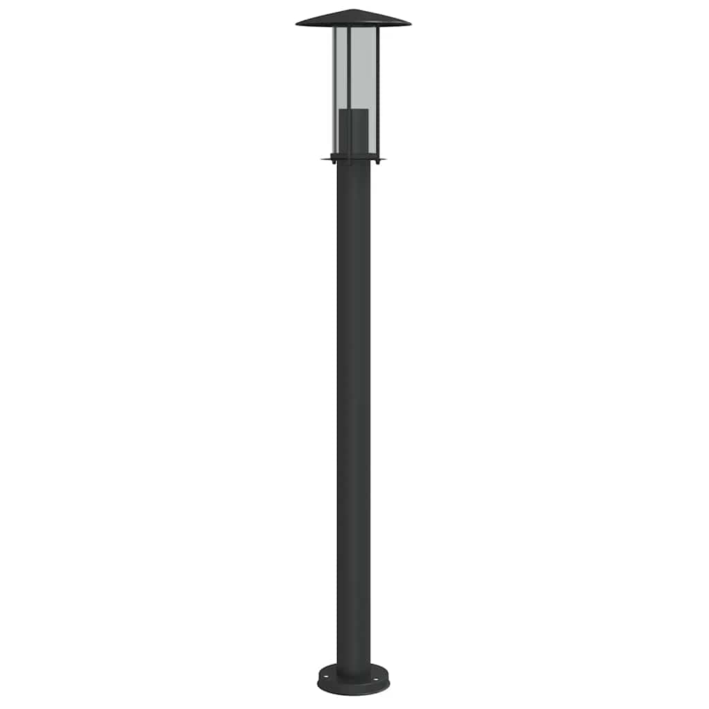 Vidaxl Garden Post Lamp, Black, 100 Cm, Stainless Steel
