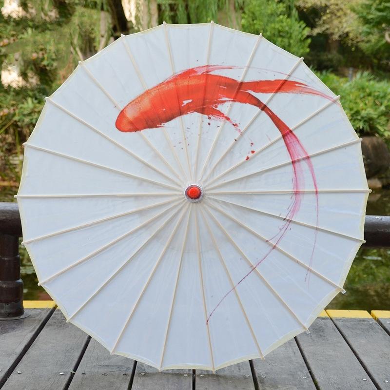 

Японский зонтик от солнца, китайский танцевальный зонт, ветрозащитный зонтик, женский фея, древний Ханфу, реквизит для косплея, УФ-солнце, масляный бумажный зонт