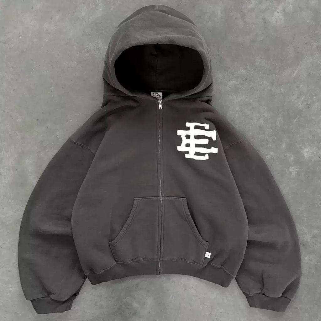 RogueWave Y2K Retro Hoodie Herren Bedrucktes Buchstabenmuster Pullover Sweatshirts High Street Hip Hop Streetwear Übergroßer Unisex Hoodie