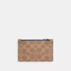 Coach Zip Card Case In Signature Gunmetal Charcoal Black