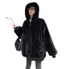 Winter new imitation Rex rabbit fur light thickened hooded coat lamb wool coat women