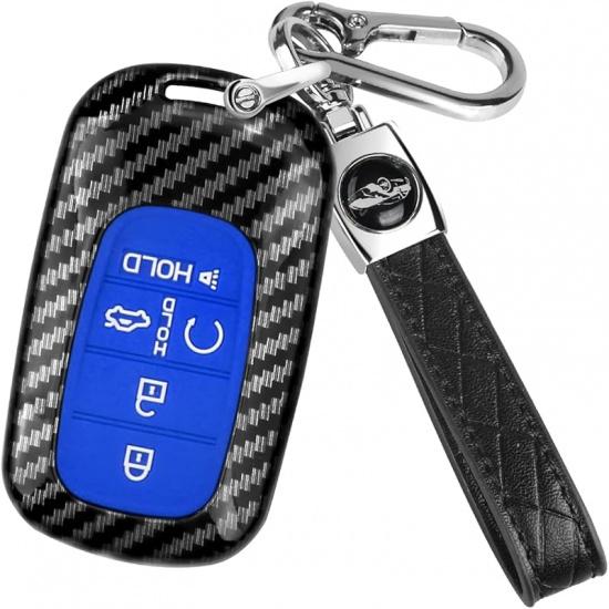 QBUC for Honda Civic Key Fob Cover, Key Case with Keychain for Honda  2024 2025 Accord CR-V HR-V V Pilot SI EX EX-L Touring Carbon Fiber Key Fob Case