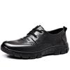 Men's first-layer cowhide business dress casual shoes soft-soled soft leather breathable middle-aged father leather shoes