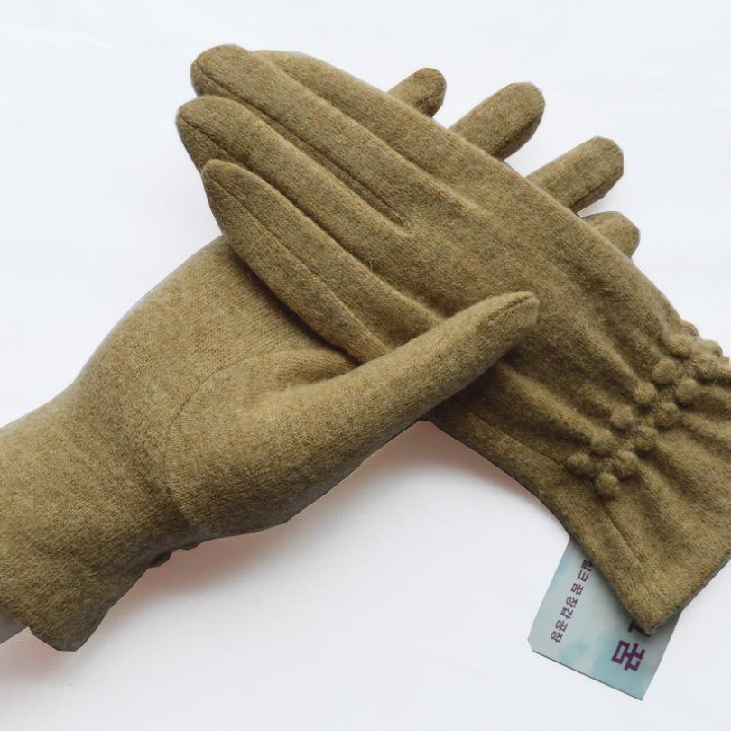 [BYSIFA] Winter Cashmere Wool Gloves Women New Soft Elegant Mittens Gloves Top Grade Thick Warm Touch Screen Ladies Gray Gloves