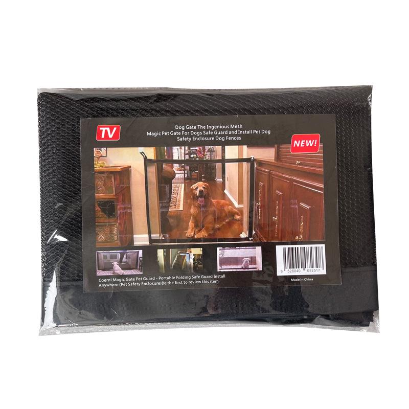 Gard și ușă personalizate pentru câini: Asamblare ușoară, plasă de izolare sigură, bară de protecție de ușă fără găuri pentru animale de companie