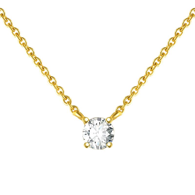 S925 Sterling Silver Feminine Minimalist Temperament Collarbone Chain Creative Fashion Zircon Short Accessories Necklace