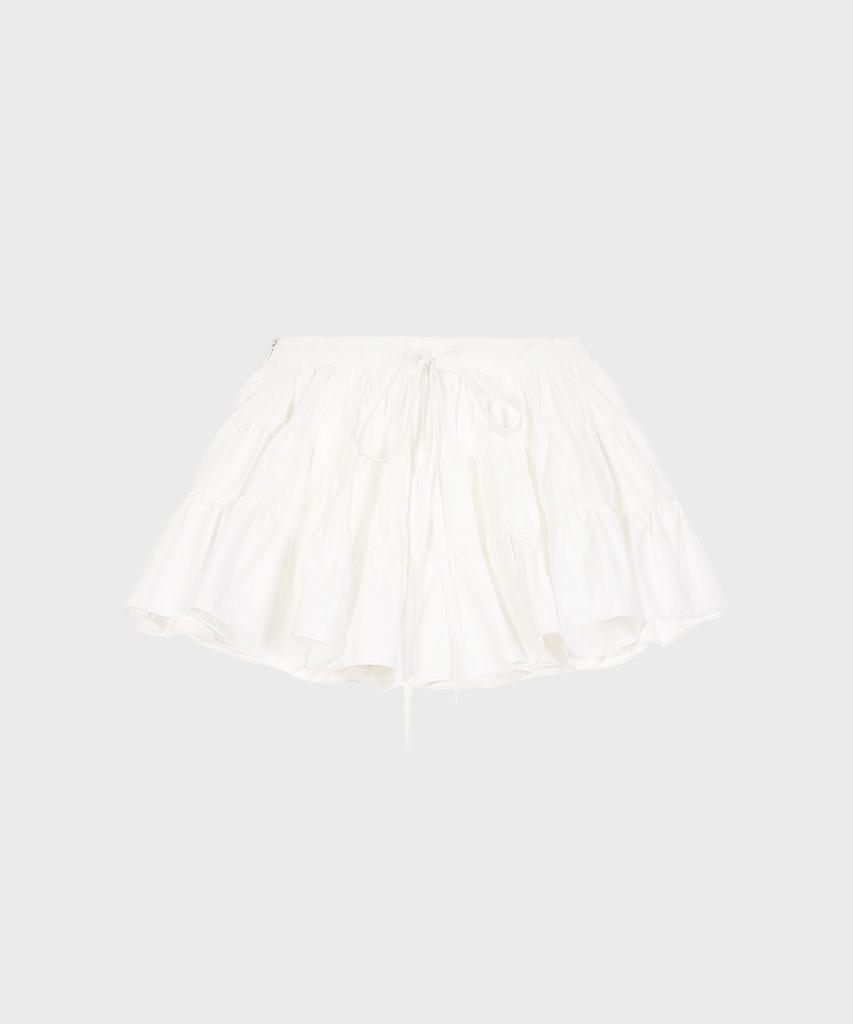 Alkialka Puffy Mini Skirt (Ivory)