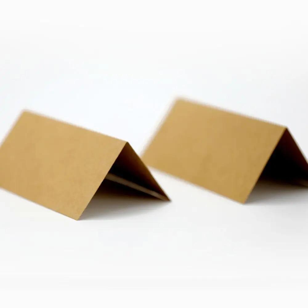 10 Stück Vintage Hochzeits-Namensschilder Kraftpapier Blanko Tischkarten Elegant gefaltet Sitzplatznummernkarte Brautparty