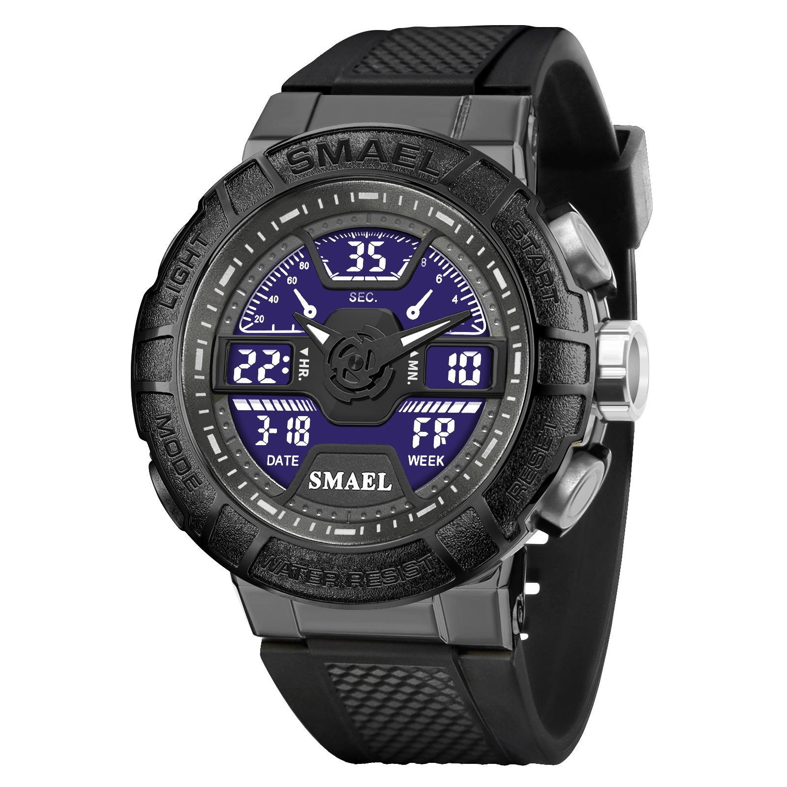

[SMAEL] многофункциональные мужские повседневные спортивные часы чёрный