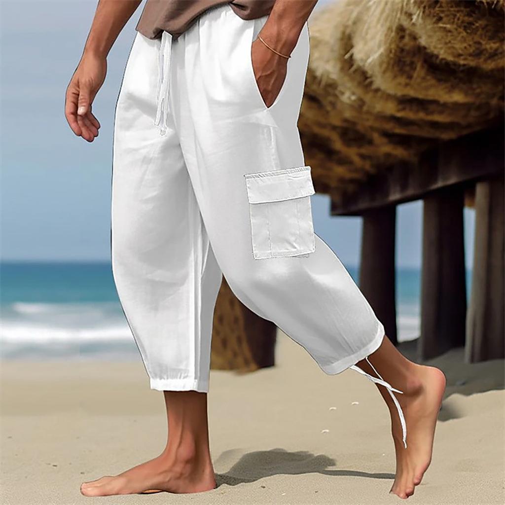 Pantaloni da lavoro da lavoro elastici in vita casual larghi multitasche