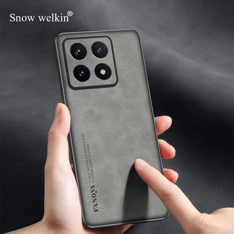 For Xiaomi14T Pro 14TPro Luxury Sheepskin Leather Shockproof Silicone Case For Xiaomi 14T Pro 13T 12T 11T Pro Phone Case Cover