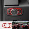 Car Headlight Switch Control Frame Cover 1* For Ford F-150 2015- Bright Red