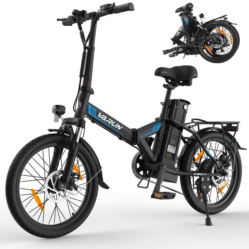 VARUN  C20-1 Folding Electric Bike for Adultswith 250W Motor and 48V 13AH Removable Battery
