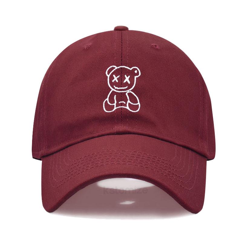 Xx Little Bear Embroidery Baseball Cap For Men Women Washed Cotton Dad Hat Adjustable Unisex Casual Sports Caps