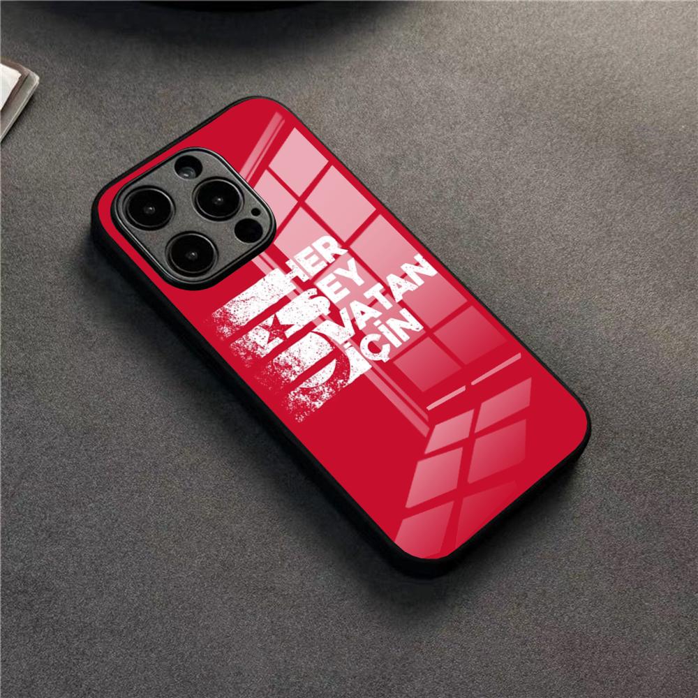 Turkey Passport Phone Case For 17 Pro Max IPhone 16 Pro 14 12 11 13 Mini X XR XS 15 Plus SE Glass Cover