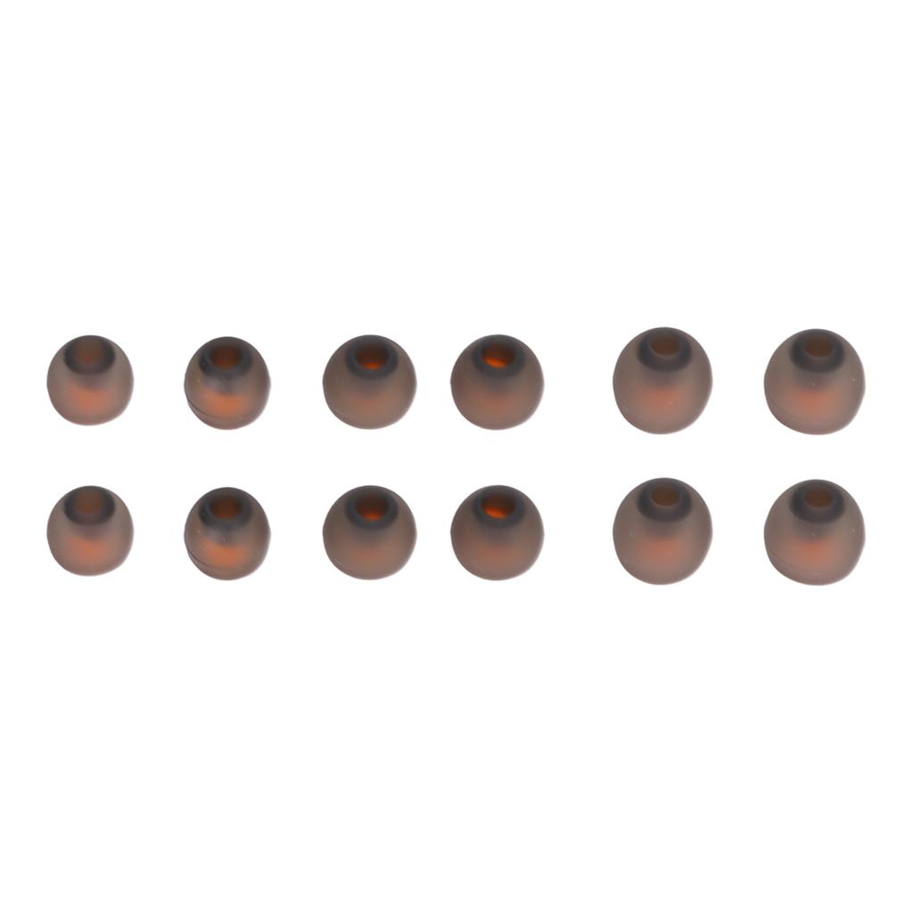 12pcs Replacement Eartips Noise Isolation Comfortable Silicone Earbud Tips for Most of Earbuds