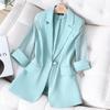Blu Donna Blazer e Giacca Entallato da Ufficio Slim Abiti da Donna