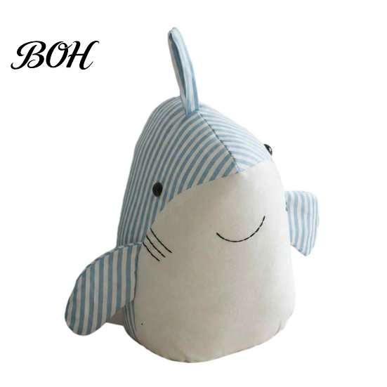 Decorative Nursery Stopper Plush Shark Door Stopper, Non-slip Weighted Interior Doorstop Stop, Anti-collision Home Office Floor Fabric Bedroom Wedge