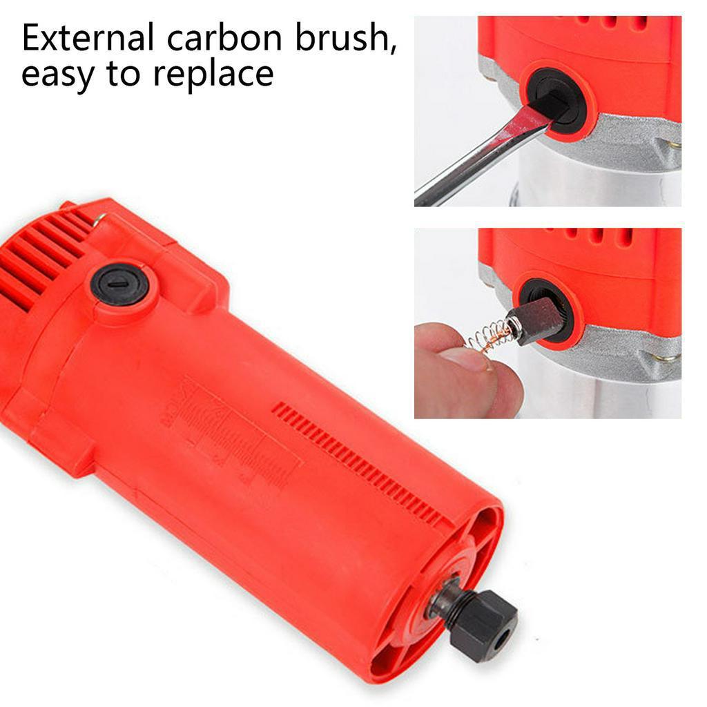 1200W 35000 ot/min Dřevoobráběcí Elektrická Frézka Dřevo Frézování Gravírování Drážkování Ořezávací Stroj Ruční Řezbářský Stroj Dřevoobráběcí Frézka