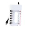 6Slot Battery Charger for 1.2V 2A/3A Rechargeable Batteries Charging Adapter with LED Indicators and Safety Features