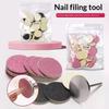 50Pcs White Sanding Paper Discs 15/20/25/35mm for Nail Drill Pedicure Callus Removal
