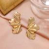 1 Pair Chic Half Flower Stud Earrings New Trendy Design Korean Fashion Earring  for Women