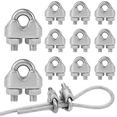 12/24Pcs U Tipo M3 Grampos de Cabo 3mm Grampo de Fixação de Cabo de Aço Parafusos de Fixação de Sela Metal Heavy Duty 304 Aço Inoxidável