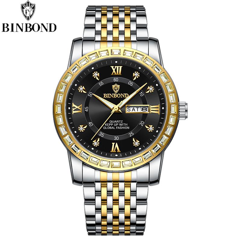 Fashion Quartz Wristwatches Gold Clock Men Luxury Watch Casual Business Analog Watches Relogio Masculino