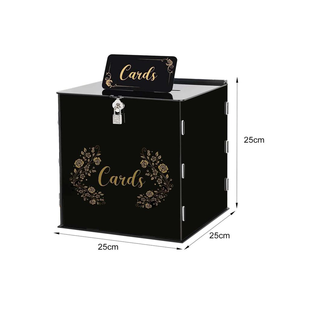 Acrylic Wedding Cards Box Money Gift Holder Box for Celebrations