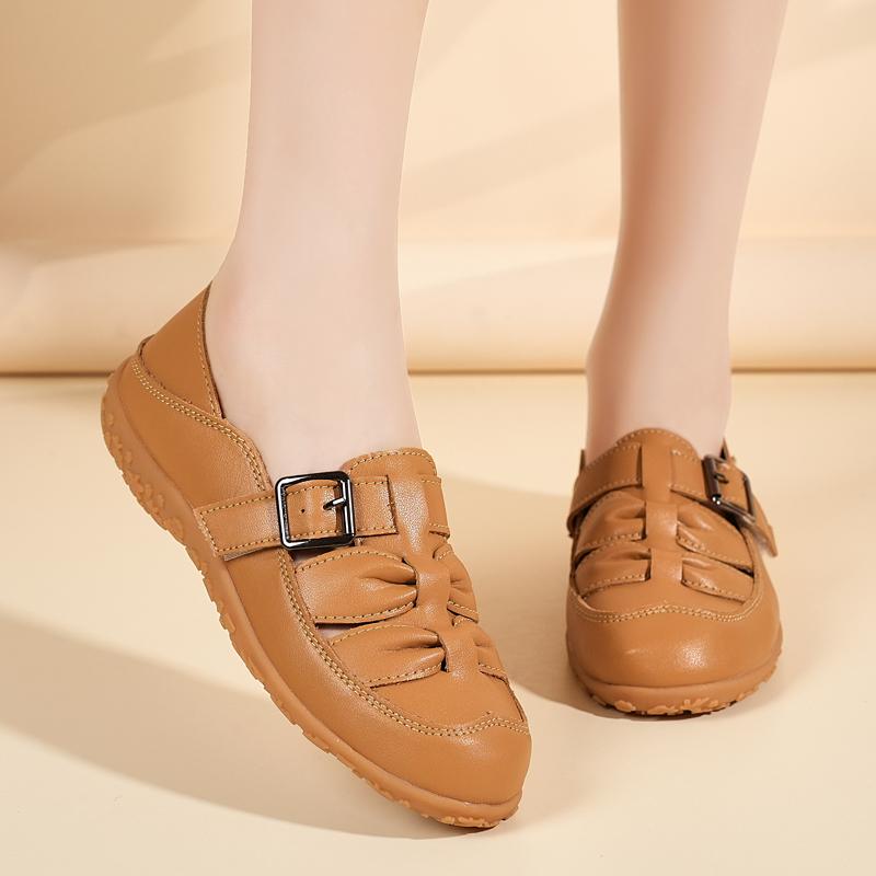 Damensandalen Sommer-Essentials Mary Jane Strand-Flats Bequeme weiche Gehsandalen Römische Sandalen für Mädchen Übergröße