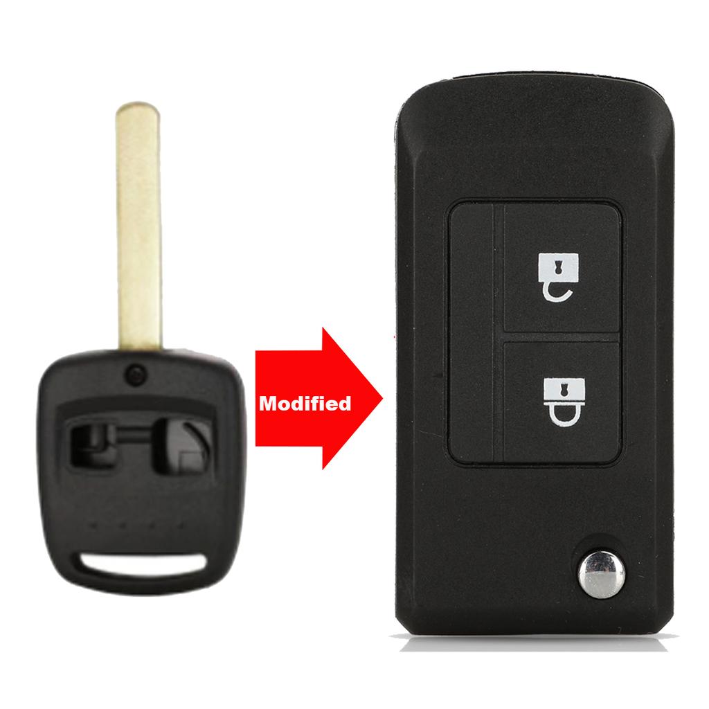 Jingyuqin 2 Buttons Replacement Modified Key Shell Case Fob Fit for Subaru Forester Legacy Impreza Outback 2000 2001 2002