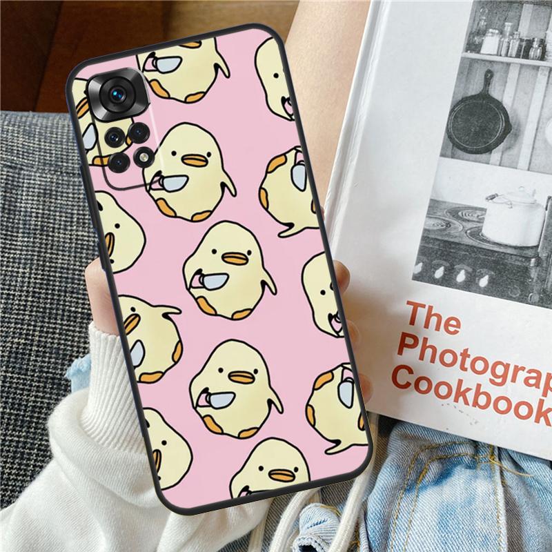 Cartoon Duck Knife Case For Xiaomi Redmi Note 11 8 9 10 12 Pro 12S 11S 10S 9S Redmi 12 9C 10C 12C 13C Cover