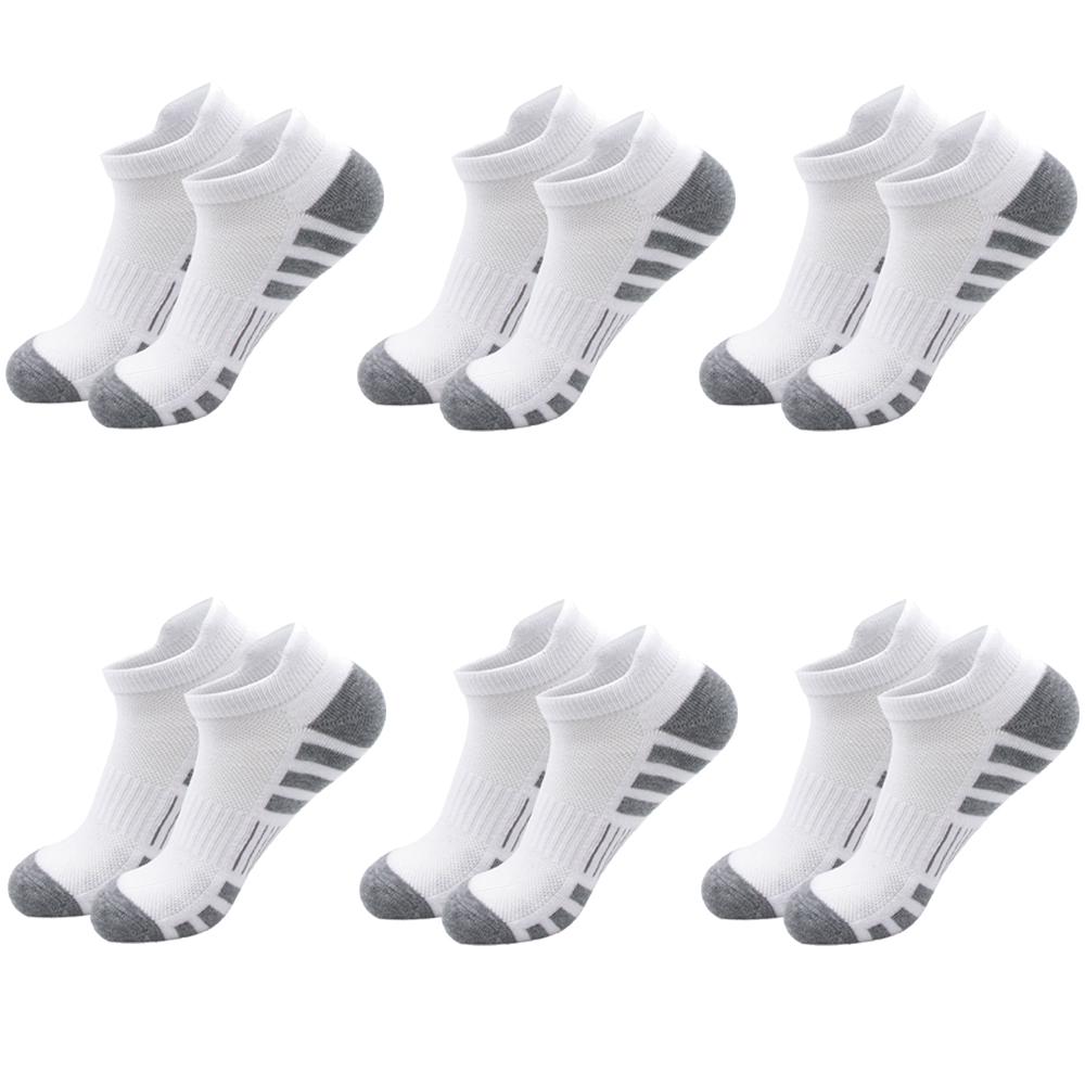 

6 Pairs Ankle Athletic Running Socks Cushioned Breathable Low Cut Sports Tab Socks For Men And Women US9-12
