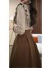 Women's Autumn 2025 Slimming A-Line Fake Two-Piece Dress - Channel Inspired Style
