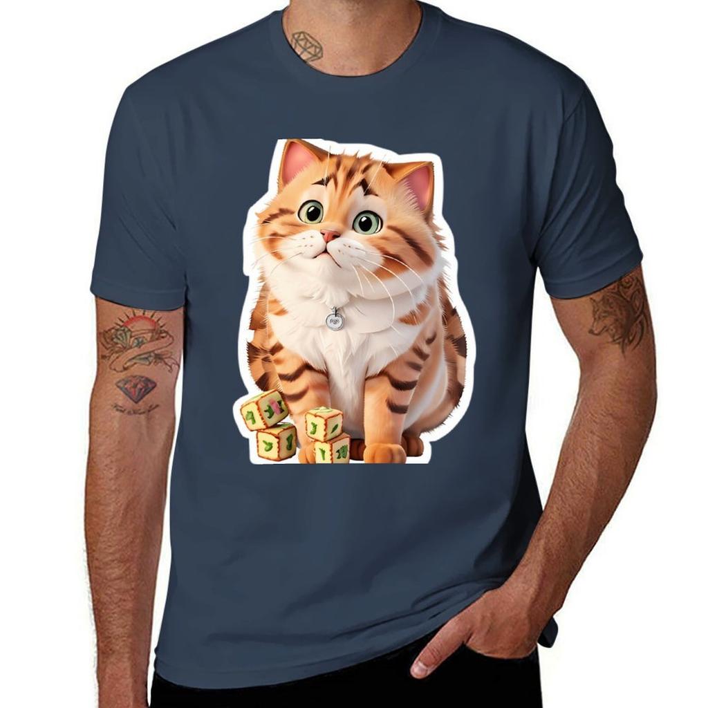 Tater Tot Cat Cute Funny Tshirt Classic Print Short Sleeve Shirt