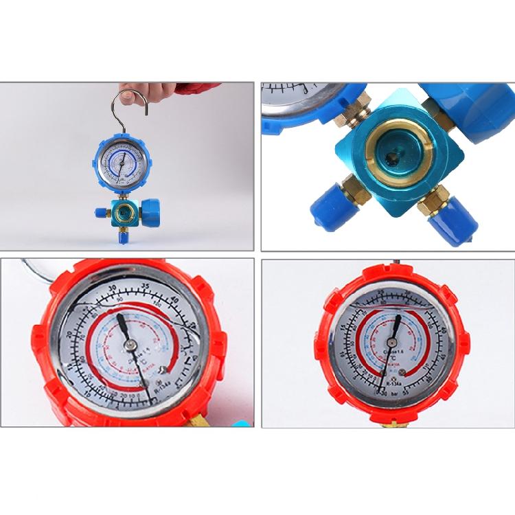 Professional Pressure Gauge with Hanging Hook 1/4 Auto Car Air Conditioning