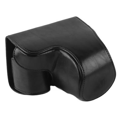 PU-Leder Kameratasche für Sony A6000 A6300 A6400 16‑50mm Kameraobjektiv(schwarz)