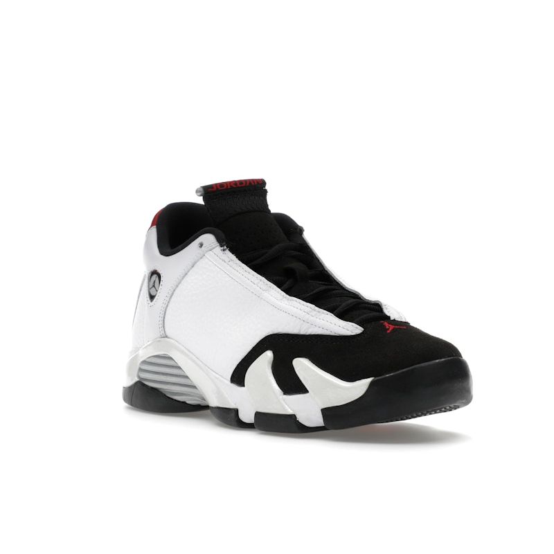 Air Jordan 14 Retro GS Black Toe 2024 Kids Sneakers White Varsity-Red Metallic-Silver 487524-160