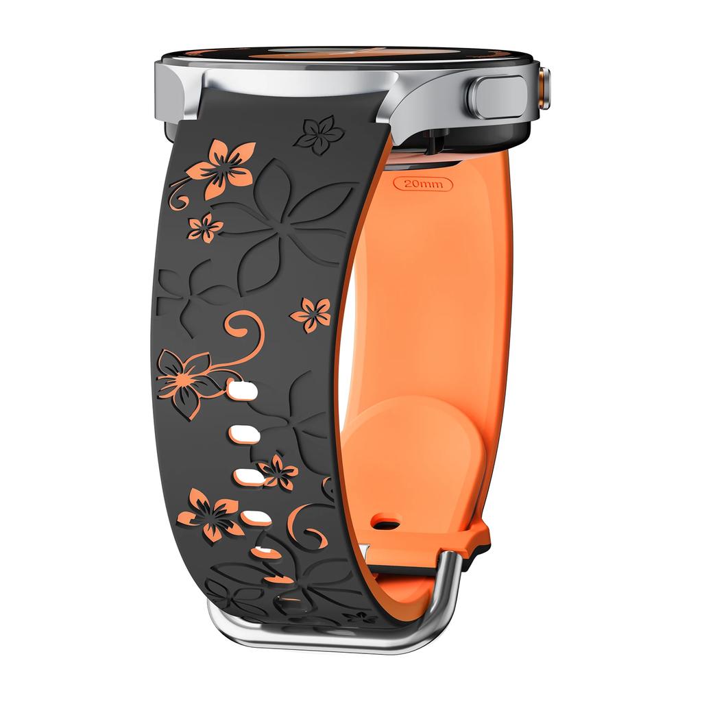 Graverat armband för Samsung Galaxy Watch 7/5 Pro/4 6 Classic 40 44mm Silikon Sport Utan Mellanrum Armband correa Galaxy Watch 7 Armband