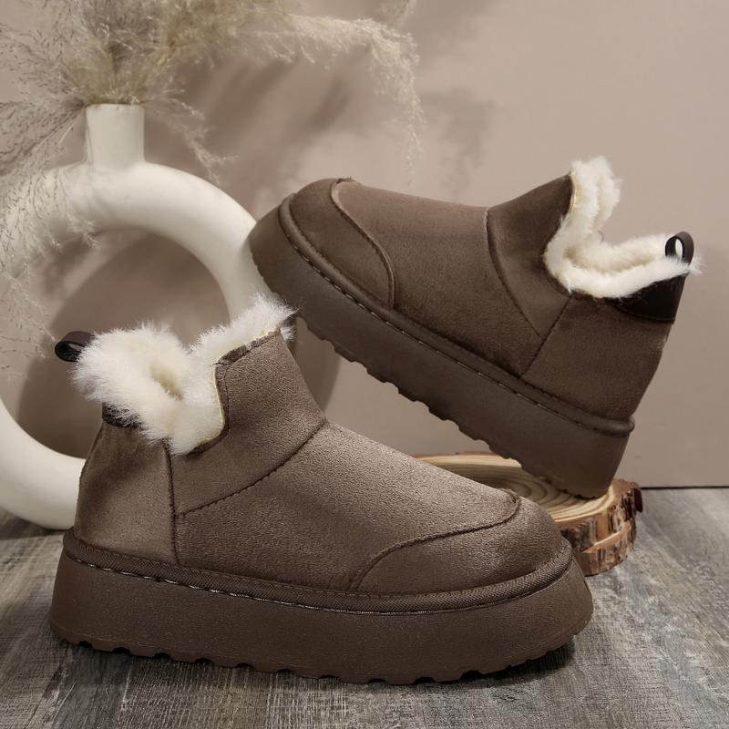 Fashion 2024 Round Toe Women's Boots Winter Footwear Women's Australian Low Tops Rubber Autumn Edelweiss Roman Cotton Shoes
