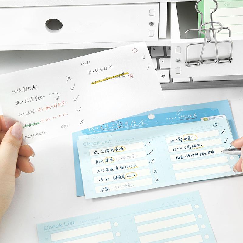 30 Blätter Lange Notiz Mein Leben Fortschrittsbalken Einfacher Funktionaler Planer Notiz Nachrichtenpapier Kawaii Schulbedarf Niedliche Schreibwaren