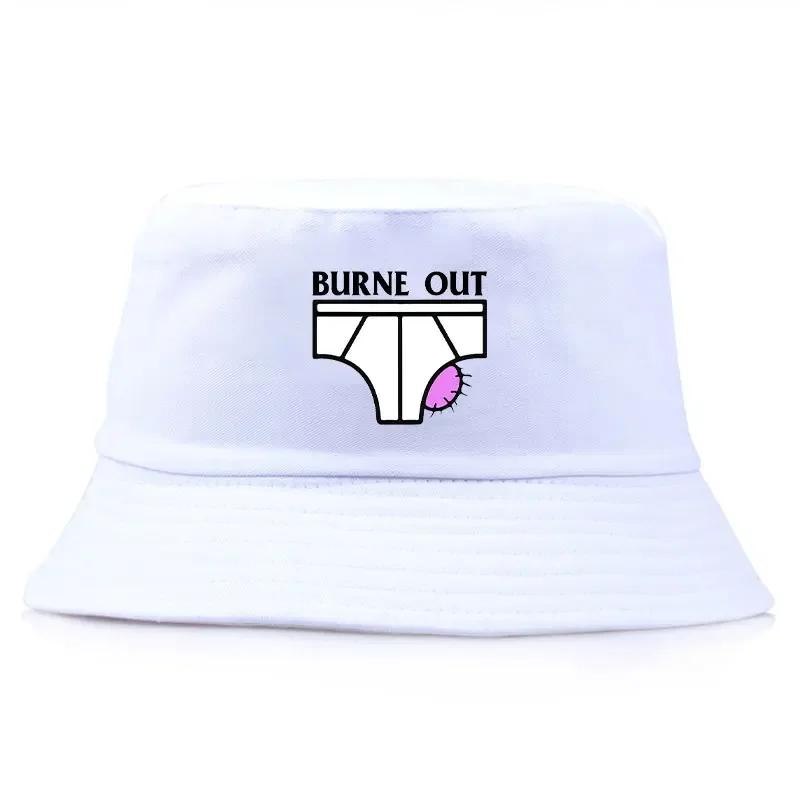 Adult Burne Out Summer Bob Unisex Outdoor Sun Visor Fisherman Cap Woman Man Casual Daily Reversible Bucket Hats Boy Sprots Caps