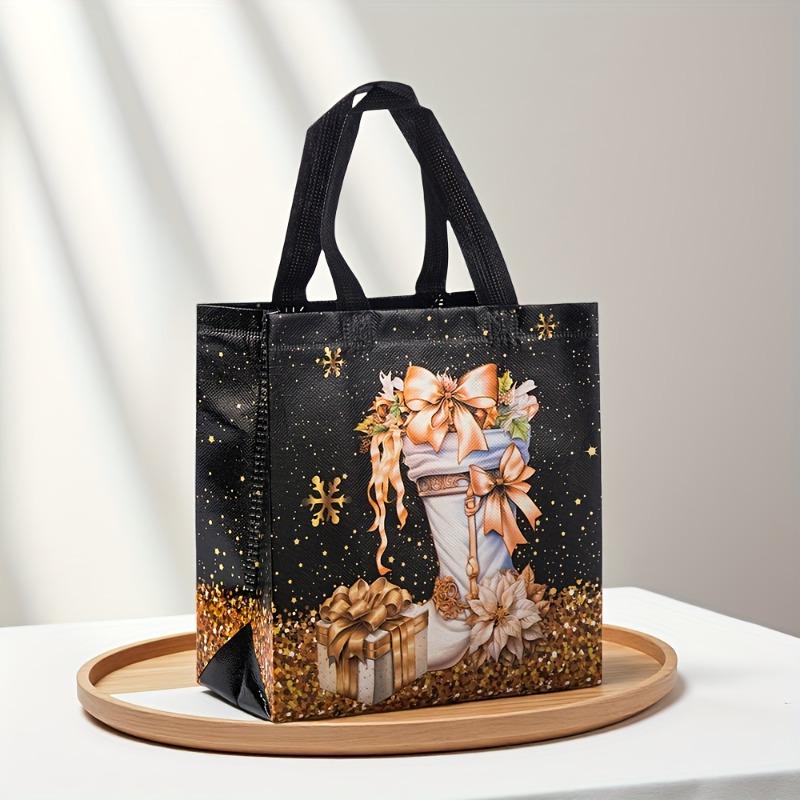 Christmas Handbag with Handle Christmas Tree Snowman Gift Bag Christmas Decorations for Home Christmas Candy Bag