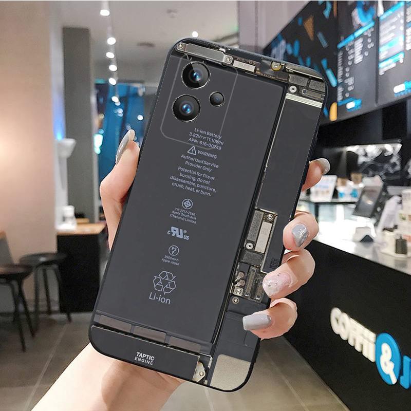 Telefonkasten mit Batterieplatine für OPPO Realme C21Y X3 SuperZoom C11 GT2 C25S C35 C31 9 ProPlus Finden X2 X5 Pro X3 Neo X5 Lite