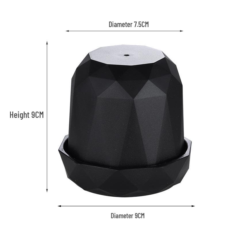 Schwarzer Würfelbecher: Doppelmünz-Shaker für Bar- & Streetfood-Unterhaltung